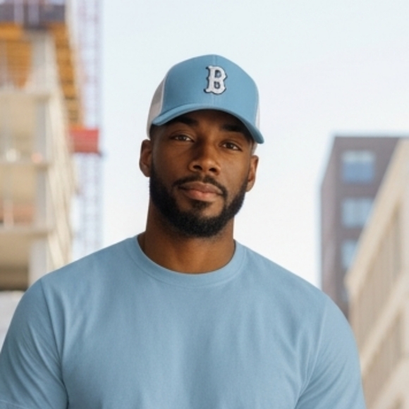 Pacific Headwear Other - Boston Red Sox Light Blue Trucker Snapback Hat Pacific Headwear Flexfit Pro MLB